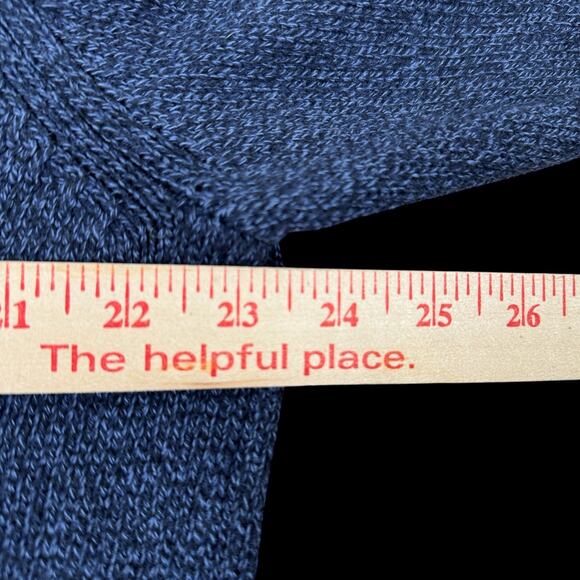 Calvin Klein Men's Mock Neck Pullover Sweater | Marled Blue | Sz XL | Y2K Cotton - Picture 5 of 6